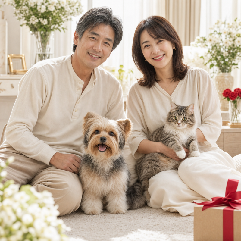 愛犬と愛猫と過ごすRUBY JERKY愛用者のイメージ